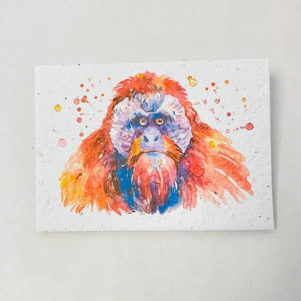 orangutan plantable seed card