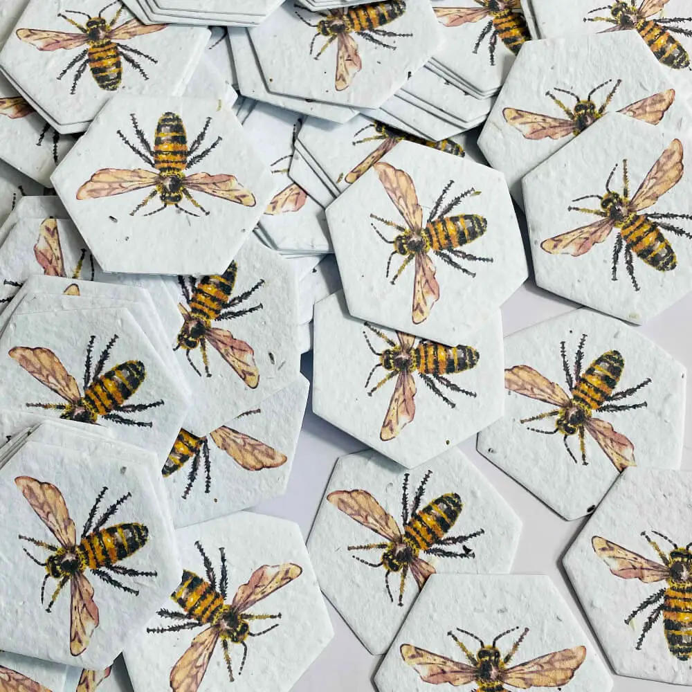Plantable-Seed-Paper-Hexagons-Honeybee-Raw-1