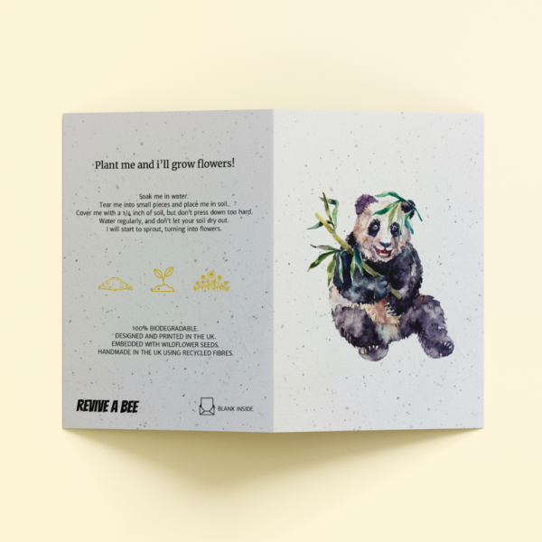 Plantable Card - The Panda