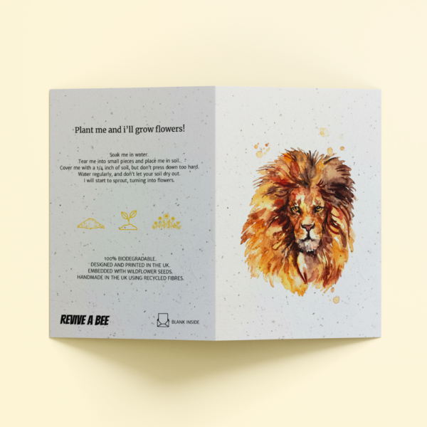 Plantable Card - The Lion