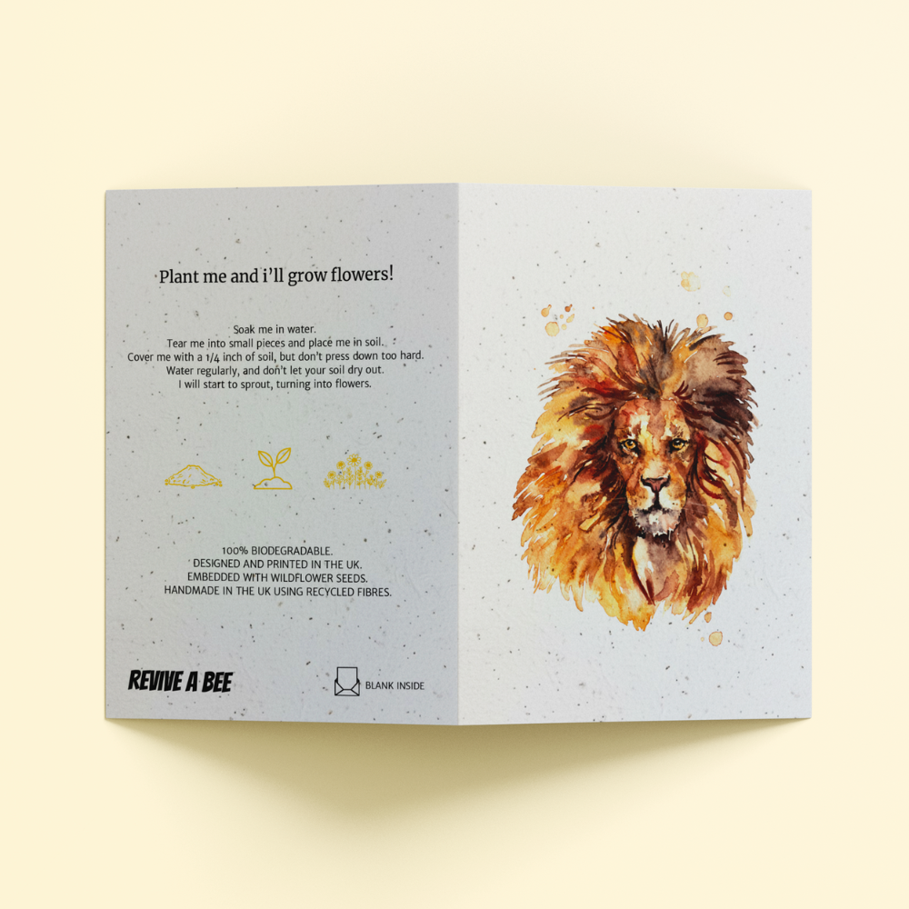 Plantable Card - The Lion