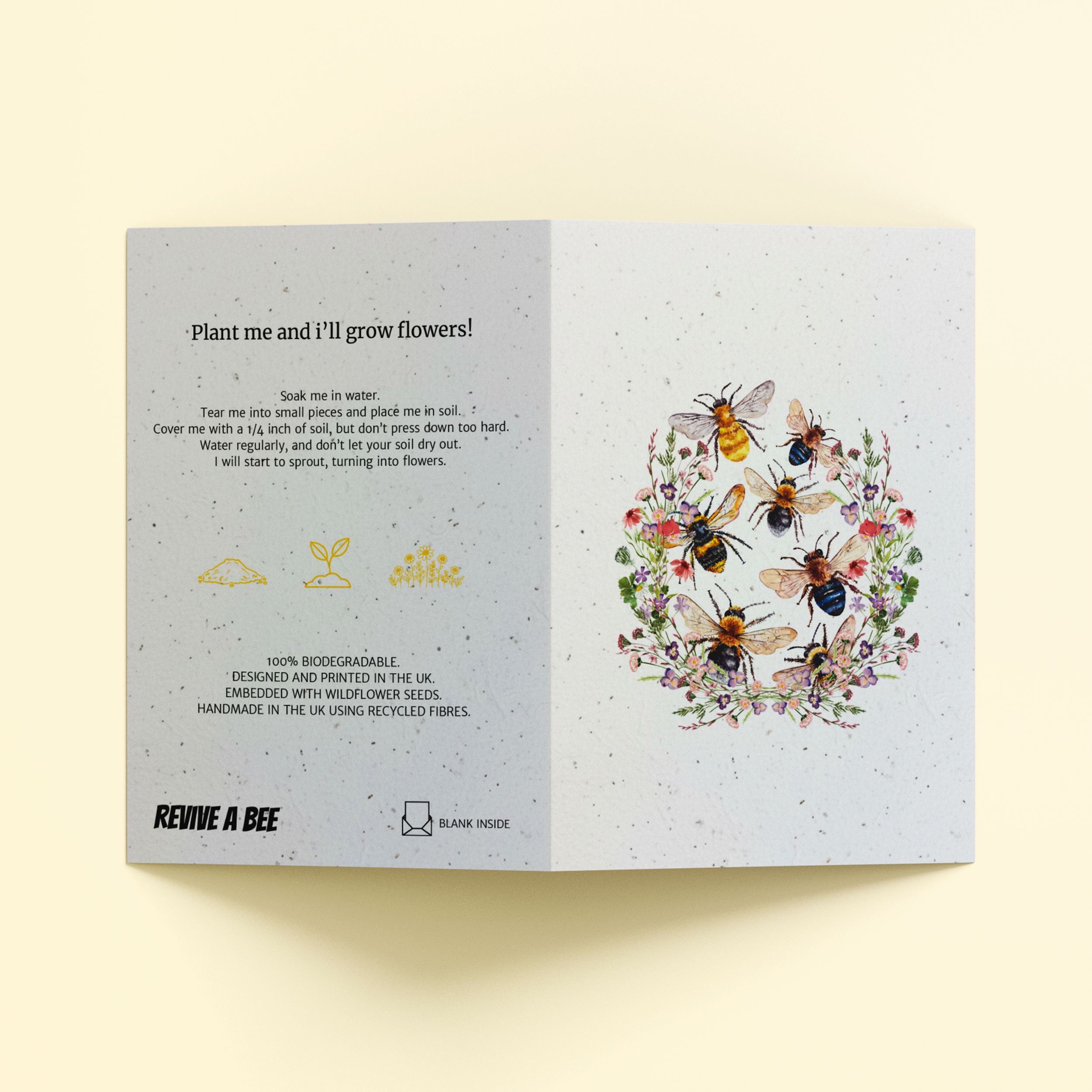 Plantable Card - Flower Bees