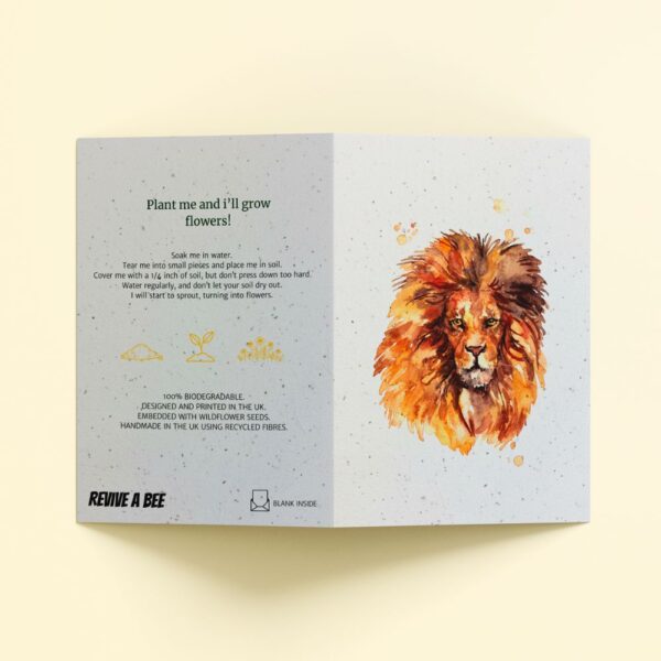Plantable Card - The Lion