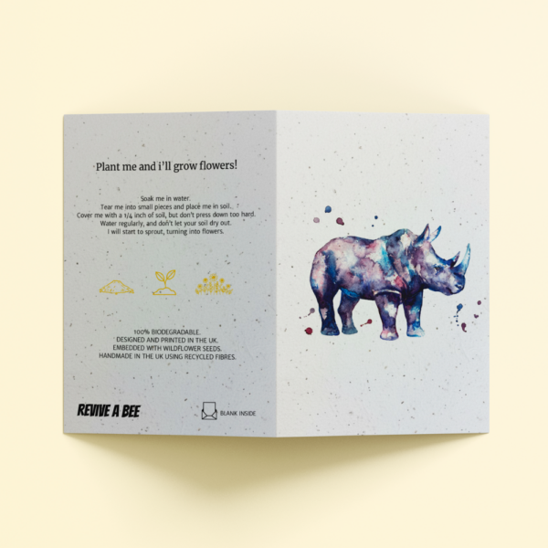 Plantable Card - The Rhino