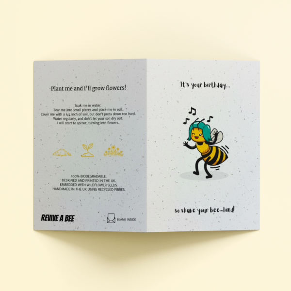 Plantable Card - The Dancing Bee