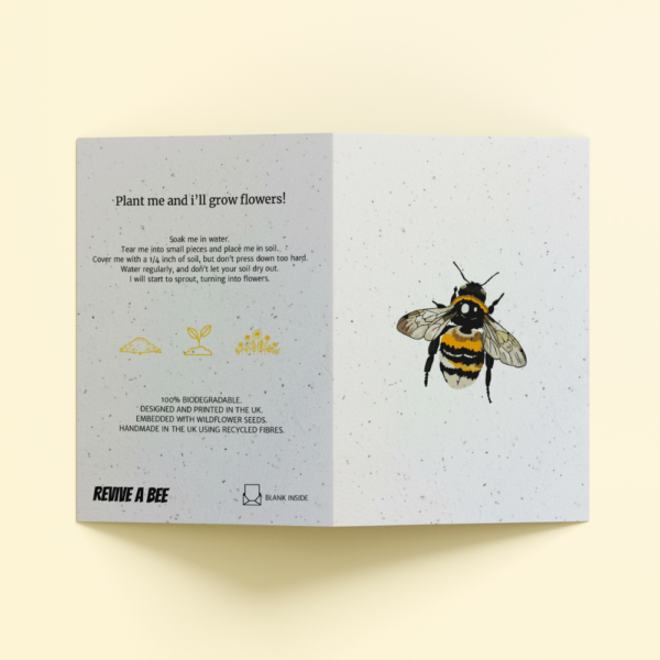 Plantable Card - White Tailed Bee