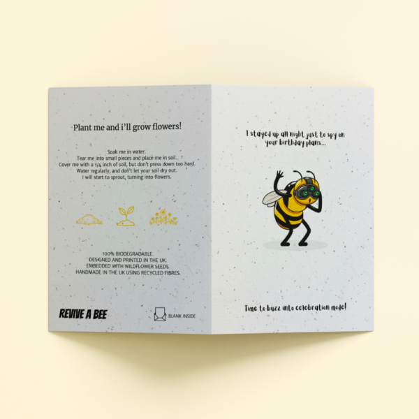 Plantable Card - The Spying Bee