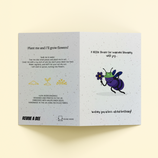 Plantable Card - The Beautiful Birthday Bee