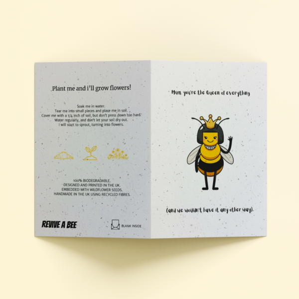 Plantable Card - Mothers Day Queen Bee